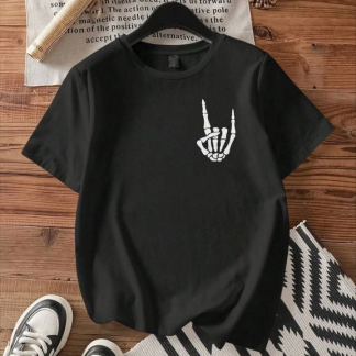 Erkek Baskılı Oversize T-shirt - Siyah