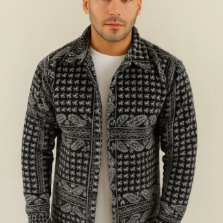 Erkek Polar Fermuarlı Sweatshirt – Kapüşonsuz, Cepli, Yumuşak Dokulu, Oversize Rahat Kalıp, Kışlık Sıcak Tutan Fermuarlı Üst - Siyah