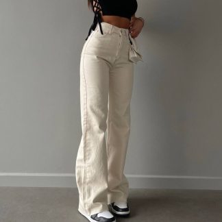 LAMİRAMOOD Tas Palazzo Bol Paça Yüksek Bel Kot Pantolon - Fiyatı, Yorumları