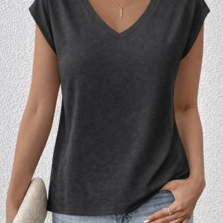 Deocept Kadın V-Yaka Basic Baskısız Rahat Kalıp T-Shirt - Fiyatı, Yorumları