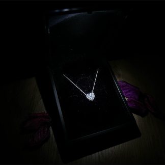 LOTUS JW Işıklı Kolye Kutulu Gümüş Pırlanta Montür Kalp Kolye | 925 Ayar Gümüş Kolye - Fiyatı, Yorumları