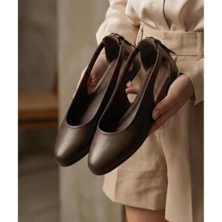 Beyond  Kadın Kahverengi Yanı Açık Fiyonklu Deri Babet 1.5cm BYNDİMJ01 - Fiyatı, Yorumları