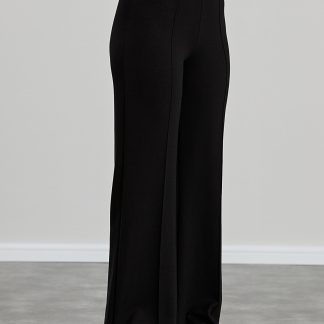 Alos Kadın Siyah Modal Bol Paça Çımalı Yüksek Bel Yumuşak Dokulu Beli Lastikli Likralı Pantolon - Fiyatı, Yorumları