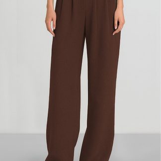 ALİNDA Kadın Cırtlı Yüksek Bel Bol Paça Kahverengi Palazzo Pantolon - Fiyatı, Yorumları