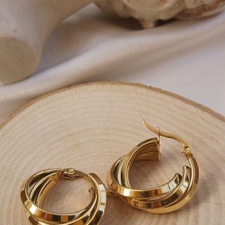 stainles steel Gold Çelik Halka Küpe - Fiyatı, Yorumları