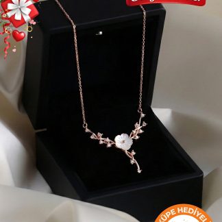 Lucente Jewellery Işıklı Hediye Kutulu Manolya Çiçeği Sarmaşık 925 Ayar Gümüş Kaplama Aşk Özel Tasarım Kadın Kolye - Fiyatı, Yorumları