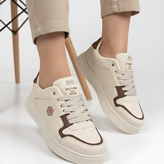 McDark KADIN BEJ SNEAKER AYAKKABI SUYA DAYANIKLI ULTRA HAFİF TABAN - Fiyatı, Yorumları