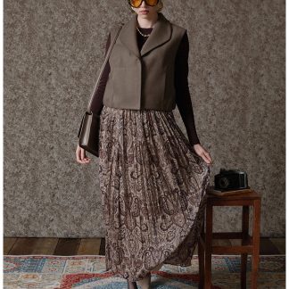 Fatma Atasoy Kemerli Crash Taş Etnik Desen Şifon Etek - Fiyatı, Yorumları