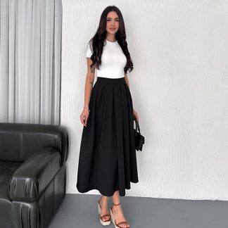 Zula Moda Tesettür Pileli Uzun Etek – Fermuarlı, İç Göstermeyen Kumaş - Fiyatı, Yorumları